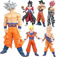 Figurine d'action Dragon Ball Super Saiyan Silver Goku en PVC, cheveux blancs, articulée, cadeau, emballage d'origine japonais, dérivés, unisexe, toutes versions