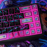 Capuchons de touches PBT sur le thème Arcane JINX, personnalisés pour clavier PC, style Anime, profil Cherry, pour accessoires de clavier mécanique