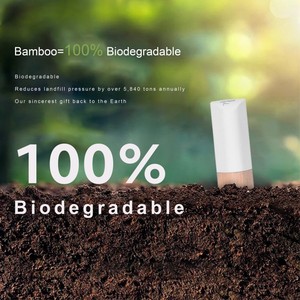 Envase para Lápiz <span class=keywords><strong>Labial</strong></span>, Pintura Blanca, Bambú, Madera Ecológica, Recargable, Biodegradable, Tubo Vacío para Bálsamo <span class=keywords><strong>Labial</strong></span> - Product Image 4