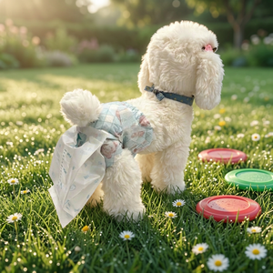 Couche jetable 360° anti-fuite pour animaux de compagnie, tout-en-un, avec sac collecteur de déchets et sac de récupération de crottes et d'urine - Product Image 1