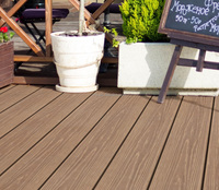 Decking gaufré mélangé de couleur avec motif de grain de bois imperméable et forte résistance aux UV avec clic pour extérieur ou patio