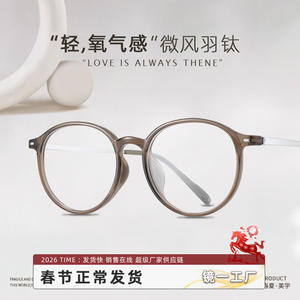 Monture de lunettes ovale en titane ultralégère Danyang 56801 pour femme, monture complète, lunettes légères au design tendance - Product Image 4