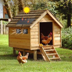 Panel solar con ventiladores axiales dobles para ventilación de gallineros y casas de mascotas, módulos monocristalinos de 10W 12V - Product Image 1