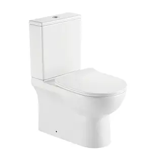 USA Minimalist style modern design floor mounted wc water closet bathroom self clean glaze two piece ceramic toielt for house
