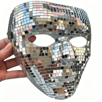 Masque Disco Miroir Tendance TikTok 2026, Masques de Fête pour Halloween, Noël, Nouvel An, Festival, Enterrement de Vie de Garçon