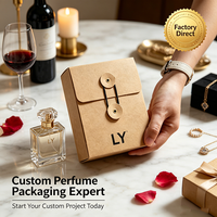 Boîtes en papier pliables écologiques, recyclables et réutilisables avec cordon à bouton, avec votre propre logo, pour flacon de parfum