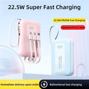 Nouvelle batterie externe avec <span class=keywords><strong>charge</strong></span> super rapide PD22.5W, 4 câbles intégrés, grande capacité 10000/20000mAh, chargeur portable avec écran LCD - Product Image 4