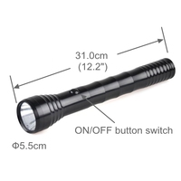 Lampe torche LED de défense personnelle la plus puissante de 1000 lumens avec 2 piles de type D