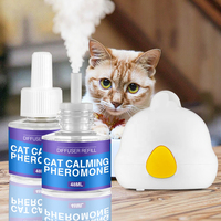 Diffuseur apaisant pour chats Chanson Factory, prise UK, 3 en 1, multi-chats, anti-stress, diffuseur de phéromones apaisantes pour animaux de compagnie, recharge