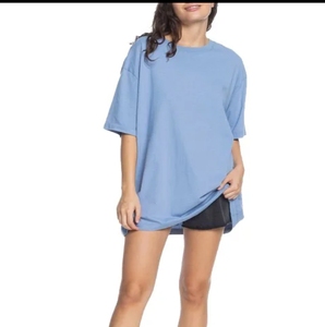 T-shirt Lunga Oversize da Donna con Spalle Cadenti, Vestibilità Ampia, Estiva, Eco-Friendly, Traspirante, in Maglia Compressa 100% Cotone ad Asciugatura Rapida - Product Image 4