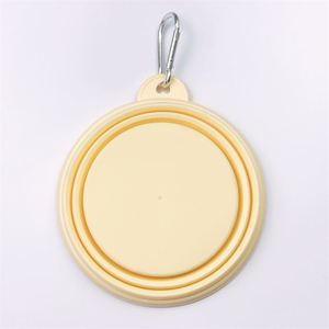 Bol double pliable en silicone écologique et portable pour chiens et chats, idéal pour les promenades et les voyages en extérieur, pour l'eau et la nourriture - Product Image 4