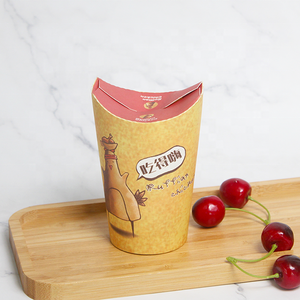 Caja <span class=keywords><strong>de</strong></span> cartón personalizada para patatas fritas, caja <span class=keywords><strong>de</strong></span> cartón plegable para pollo, <span class=keywords><strong>taza</strong></span> <span class=keywords><strong>de</strong></span> chips desechables - Product Image 4