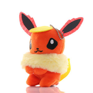 10cm Pokémon Schlüsselanhänger <span class=keywords><strong>Cartoon</strong></span> <span class=keywords><strong>Pikachu</strong></span> Dick-Ding Schlüsselanhänger Plüschpuppe Schlüsselanhänger für Greifautomaten Weihnachtsgeschenk - Product Image 5