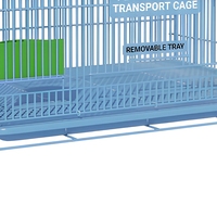 Cage à oiseaux rectangulaire pliable extra large, solide, écologique et moderne, avec plateau amovible, mangeoires intégrées et fermeture à bouton, en métal, Forbird