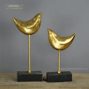 IVYDECO minimalista uccello Figurine decorazioni per tavolo da pranzo centrotavola decorazione per tavolo oro marrone nero bianco scrivania Decor carino