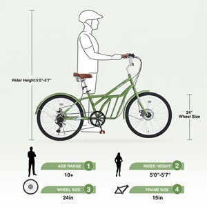 <span class=keywords><strong>Bicicleta</strong></span> Urbana MEGHNA de 24 Pulgadas con 6 Velocidades, Mini <span class=keywords><strong>Bicicleta</strong></span> de Carga, <span class=keywords><strong>Bicicleta</strong></span> para Mascotas, Apta para Mascotas Pequeñas y Medianas, <span class=keywords><strong>Bicicleta</strong></span> para Perros - Product Image 6