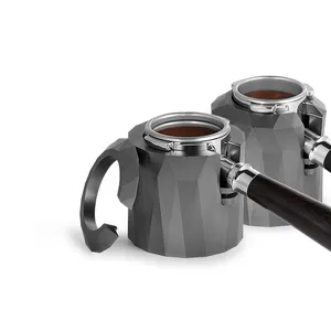 コーヒータンパーホルダーAccesorios De Cocina MartilloカフェグラインダーPorta Madeiraエボニー58MM