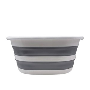Hot Sale PP Material Foldable 3-in-1 Multi-functional Home &amp; Outdoor Use <strong>White</strong> Modern <strong>Washing</strong> Basin Storage <strong>Basket</strong> - Product Image 4