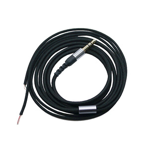 Cable de audio de nailon y cobre sin oxígeno, conector recto de 3,5 mm, calidad de sonido duradera para audiófilos, color negro - Product Image 2