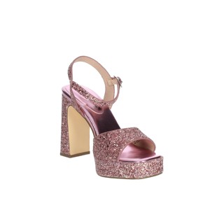 Fuchsia รองเท้าแตะส้นเข็ม23837สำหรับเจ้าสาว, รองเท้าส้นตึกบาง3ซม. 8ซม. พื้นรองเท้า PU หัวแหลมสำหรับงานแต่งงาน - Product Image 5