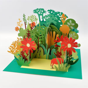 Biglietti di auguri per vacanze <span class=keywords><strong>Pop</strong></span> up stampati personalizzati con buste - Product Image 1