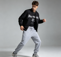 Pantalon de jogging homme personnalisé à marque privée, coupe slim minimaliste, en molleton épais, vente en gros