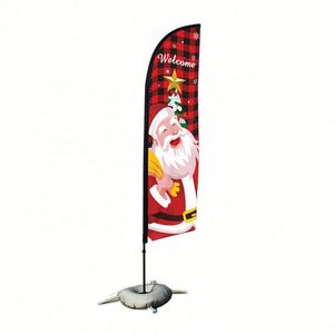 Bandera de Plumas Personalizada con Logotipo, Portátil, de Doble Cara, para Exteriores, con Soporte, para Ferias Comerciales y Promociones - Product Image 3