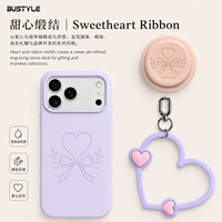 Set de Regalo de Funda de Silicona Líquida para Teléfono con Soporte Magnético y Cordón con Corazón, Grabado Láser, Logotipo Personalizado, Venta al Por Mayor, Color Morado