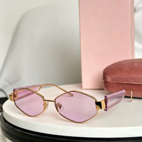 Lunettes de soleil unisexes en métal à monture carrée, verres polarisés dégradés UV400, miroir PC rose pour activités de plein air – Vente en gros