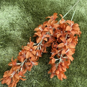 Flor de Jacinto <span class=keywords><strong>Orientalis</strong></span> de Seda Artificial Realista Hecha a Mano, 2 Tenedores para Decoración del Hogar, Boda y Navidad, Novedad de 2017 - Product Image 4