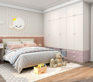 Conjunto de Armario y Escritorio Integrado para Habitación <span class=keywords><strong>Juvenil</strong></span>, Diseño de Decoración Personalizado Profesional para Uso Doméstico - Product Image 1