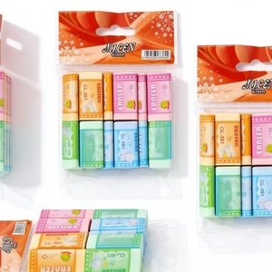 Gommes à effacer en forme de triangle 3D mignonnes pour enfants, prix promotionnel, gommes en caoutchouc originales pour les étudiants, ensemble de papeterie - Product Image 6