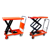 Plateforme de levage manuelle - Véhicule de levage de marchandises 500 kg - Petit véhicule de levage mobile