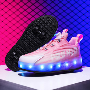 Zapatillas Deportivas Casuales con Luces LED y Parte Superior de Cuero Genuino para Niños y Niñas - Product Image 4