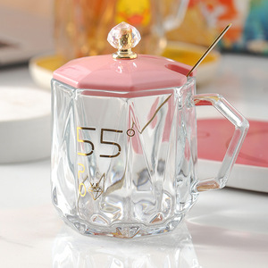 Conjunto de Copos de Água de Luxo Moderno em Caixa de Presente, Caneca de Vidro Reutilizável e Resistente ao Calor com Tampa e Colher - Product Image 6