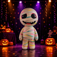 Mascotte gonflable géante personnalisée de momie de dessin animé colorée avec bandages pour décoration de fête de jardin