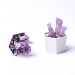 Jiejing-suministros de decoración de bonsái, punto de amatista de alta calidad, <span class=keywords><strong>piedras</strong></span> de caída en el interior - Product Image 6