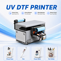 Mesin Printer UV DTF Mini LINKO A3 untuk Cetak Logo, Kaca, Logam, Akrilik, Stiker, Kulit, Mesin Printer Flatbed UV, Printer Inkjet