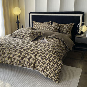 Ensemble de literie en coton pur non toxique 3 pièces, draps de lit solides aux coins arrondis, ensemble de housse de couette de bonne qualité 4 pièces - Product Image 4