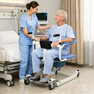 Kursi Toilet Transfer Pasien Hidrolik Multifungsi, Tinggi Dapat Disesuaikan, Fitur Tugas Berat untuk Lansia dan Penyandang Disabilitas - Product Image 1