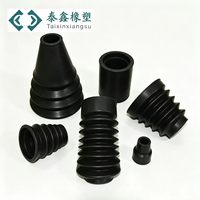 Manchon anti-poussière conique extensible en caoutchouc noir TaiXin pour vérin hydraulique, protection de tige de piston, soufflet en caoutchouc