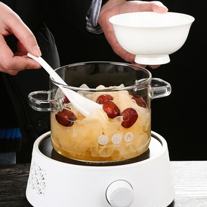 Transparent glass slow cooker for electric <b>ceramic</b> stoves, high borosilicate glass, suitable for home use, gas stoves, open - Product Image 3