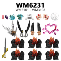 WM6231 Eagle Doflamingo Bear Luffy Gecko Moria Rob Lucci Anime 1 Piece Collect Educational Accessories Building Blocks Kids Toys