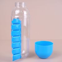 Flacon à pilules en plastique bleu foncé mat de 125 ml avec bouchon à vis doré, conteneur vide pour capsules et comprimés de santé