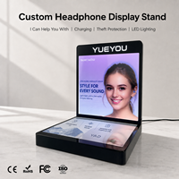 Expositor de Acrílico con Retroiluminación LED, Resistente al Agua, para Auriculares Inalámbricos, Base Redonda Brillante, Expositor Personalizado