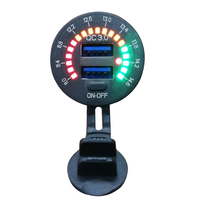 Version améliorée du chargeur de voiture 12V 3.0 à double port USB, charge rapide avec interrupteur, chargeur double USB
