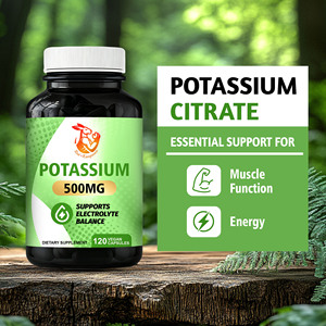 Cápsulas de Potasio de Fábrica OEM ODM, Contienen 500 mg de Potasio, Apoyan la Función Digestiva, Cápsulas de Suplemento de Potasio - Product Image 4