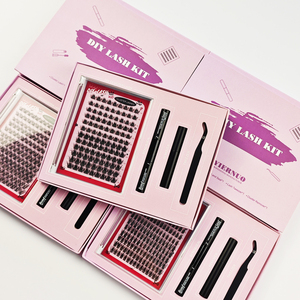 Cils en grappe faits à <span class=keywords><strong>la</strong></span> main, réutilisables, longue durée, nouvelle arrivée, personnalisés, individuels, 8-20 mm, imperméables, kit d'extension de cils à domicile - Product Image 1