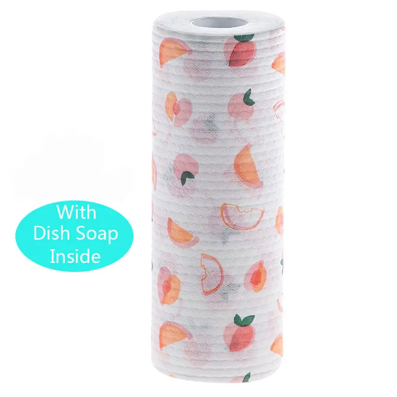 Novelty Dish Soap Kitchen Paper Towels Rolls White Printed Kitchen Cleaning Tissues Paper