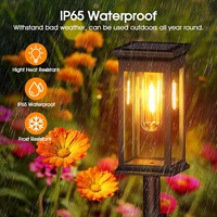 Meilleur prix IP65 Solaire Led Étanche Extérieure Filament Lampe Spike Light pour Voie Paysage Allée Porte Pelouse Sécurité